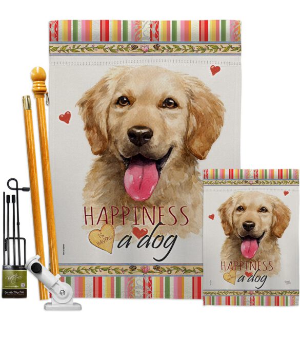 Golden Retriever Happiness - Pets Nature Vertical Impressions Decorative Flags HG110180 Made In USA - Image 6
