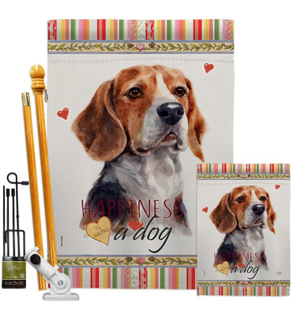 Beagle Hound Happiness - Pets Nature Vertical Impressions Decorative Flags HG110182 Made In USA - Image 6