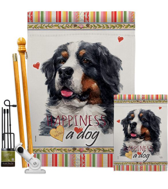 Bernese Cattle Happiness - Pets Nature Vertical Impressions Decorative Flags HG110183 Made In USA - Image 6