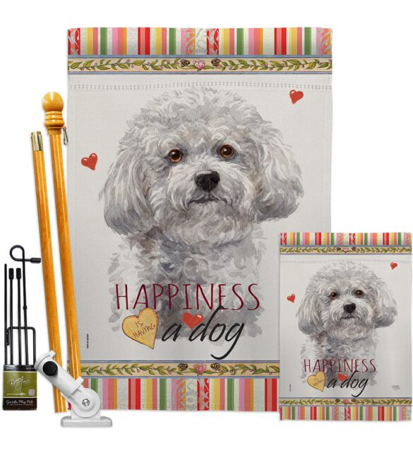 Bichon Frise Happiness - Pets Nature Vertical Impressions Decorative Flags HG110184 Made In USA - Image 6