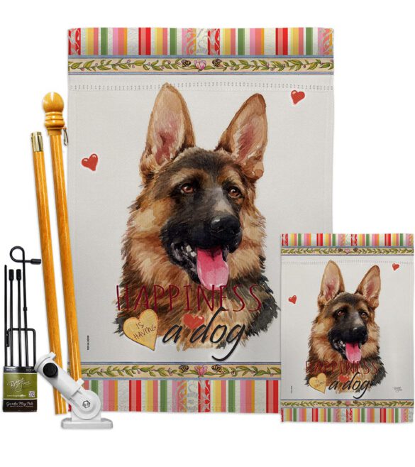 German Shepherd Happiness - Pets Nature Vertical Impressions Decorative Flags HG110190 Made In USA - Image 6