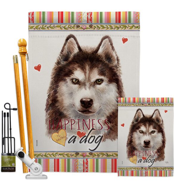 Brown Siberian Husky Happiness - Pets Nature Vertical Impressions Decorative Flags HG110222 Made In USA - Image 6