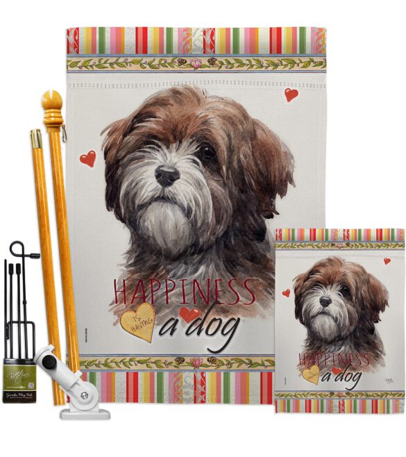 Brown Tibetan Terrier Happiness - Pets Nature Vertical Impressions Decorative Flags HG110229 Made In USA - Image 6