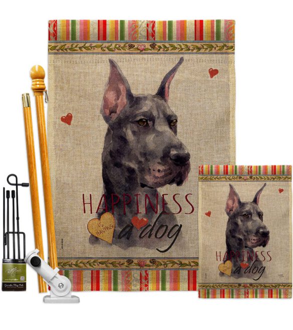 Cropping Black Great Dane Happiness - Pets Nature Vertical Impressions Decorative Flags HG110257 Made In USA - Image 16
