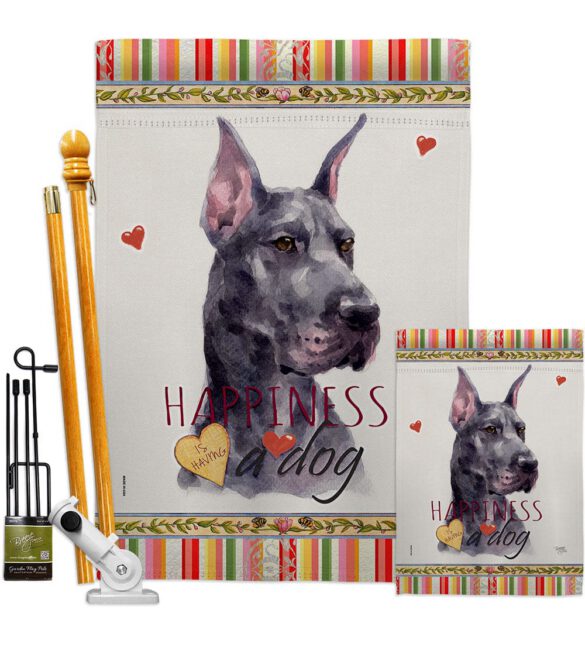 Cropping Black Great Dane Happiness - Pets Nature Vertical Impressions Decorative Flags HG110257 Made In USA - Image 6