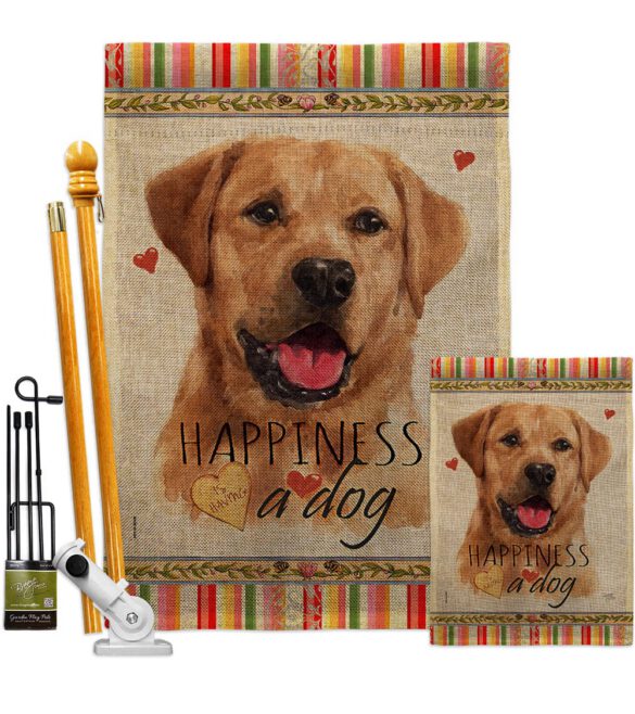 Golden Labrador Retriever Happiness - Pets Nature Vertical Impressions Decorative Flags HG110261 Made In USA - Image 16