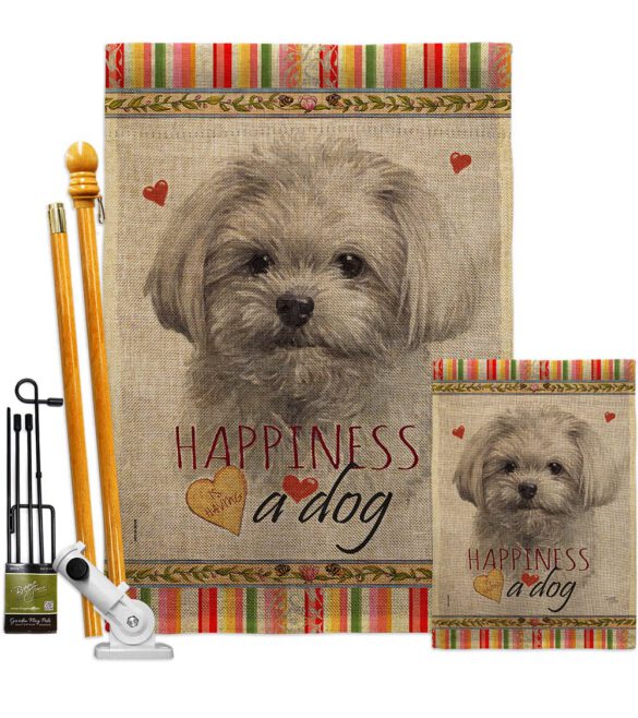 Cute Maltese Happiness - Pets Nature Vertical Impressions Decorative Flags HG110262 Made In USA - Image 16