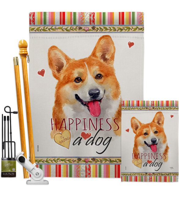 Fawn Corgi Happiness - Pets Nature Vertical Impressions Decorative Flags HG110263 Made In USA - Image 6