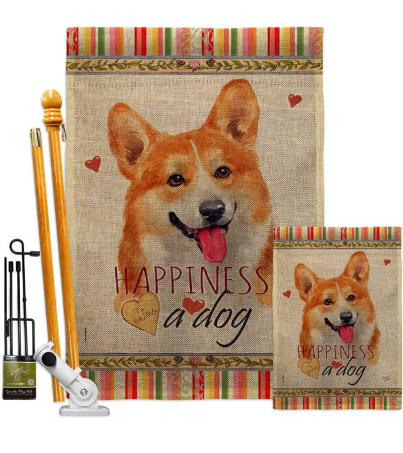 Fawn Corgi Happiness - Pets Nature Vertical Impressions Decorative Flags HG110263 Made In USA - Image 16