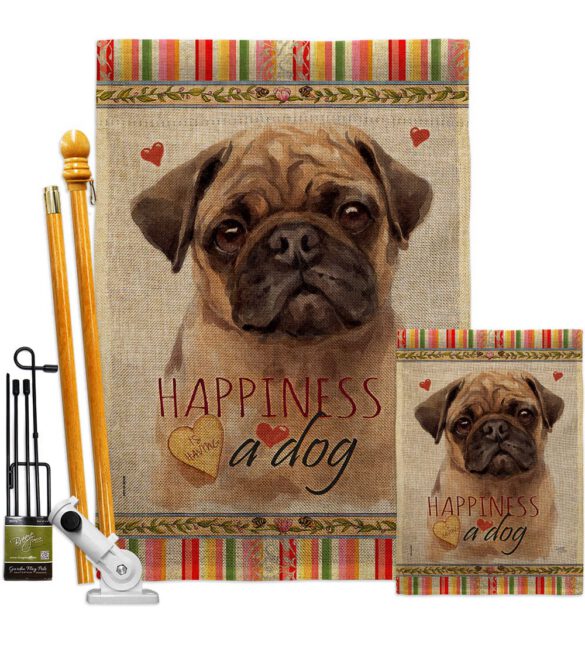Fawn Pug Happiness - Pets Nature Vertical Impressions Decorative Flags HG110266 Made In USA - Image 16