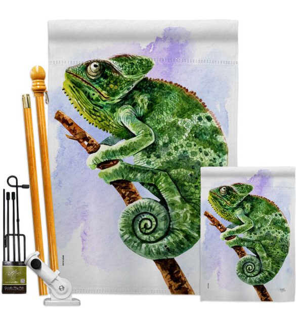 Chameleon - Pets Nature Vertical Impressions Decorative Flags HG110274 Made In USA - Image 6