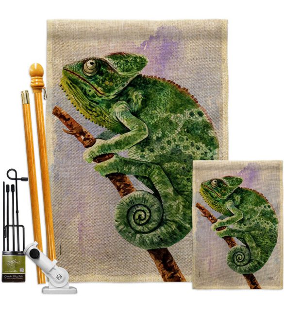 Chameleon - Pets Nature Vertical Impressions Decorative Flags HG110274 Made In USA - Image 16