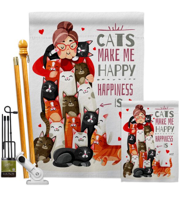 Crazy Cat Lady - Pets Nature Vertical Impressions Decorative Flags HG137512 Made In USA - Image 6