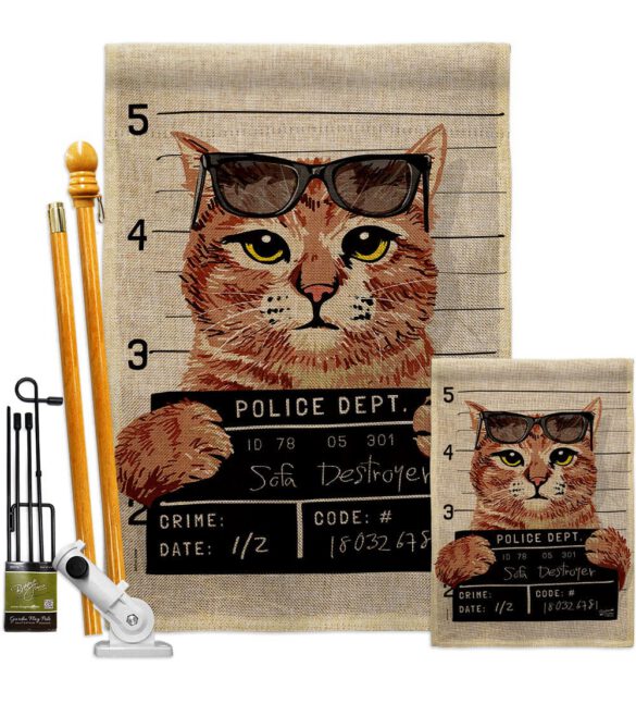 Bad Kitty - Pets Nature Vertical Impressions Decorative Flags HG137530 Made In USA - Image 17