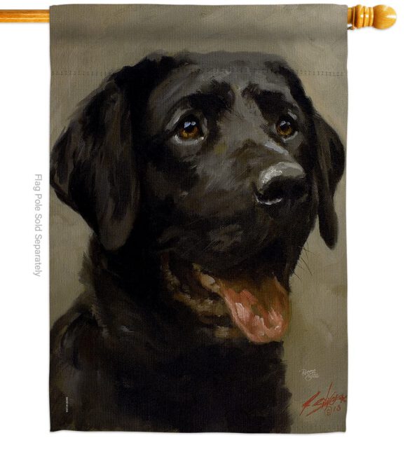 Black Lab - Pets Nature Vertical Impressions Decorative Flags HG110076 Made In USA - Image 2