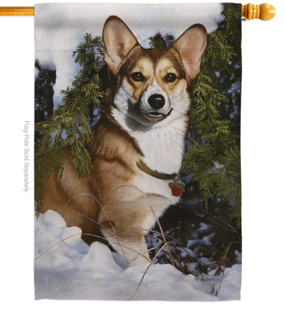Corgi - Pets Nature Vertical Impressions Decorative Flags HG110088 Made In USA - Image 2