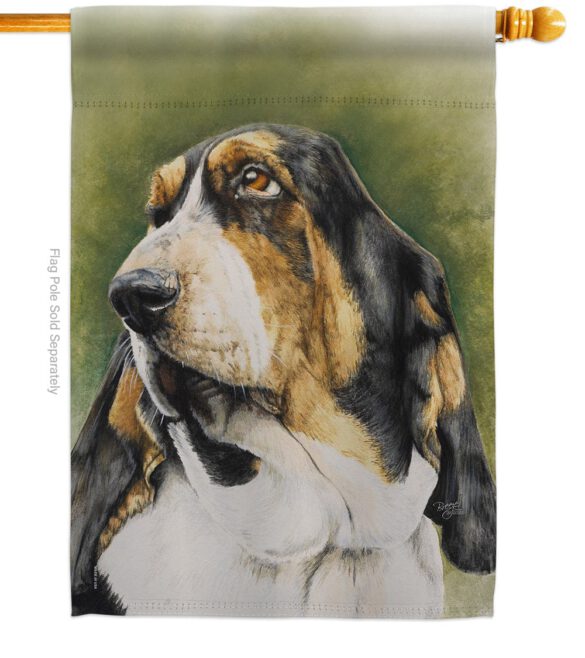 Basset Hound - Pets Nature Vertical Impressions Decorative Flags HG110090 Made In USA - Image 3