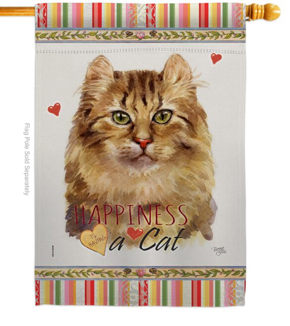 Amerian Curl Happiness - Pets Nature Vertical Impressions Decorative Flags HG110144 Made In USA - Image 3