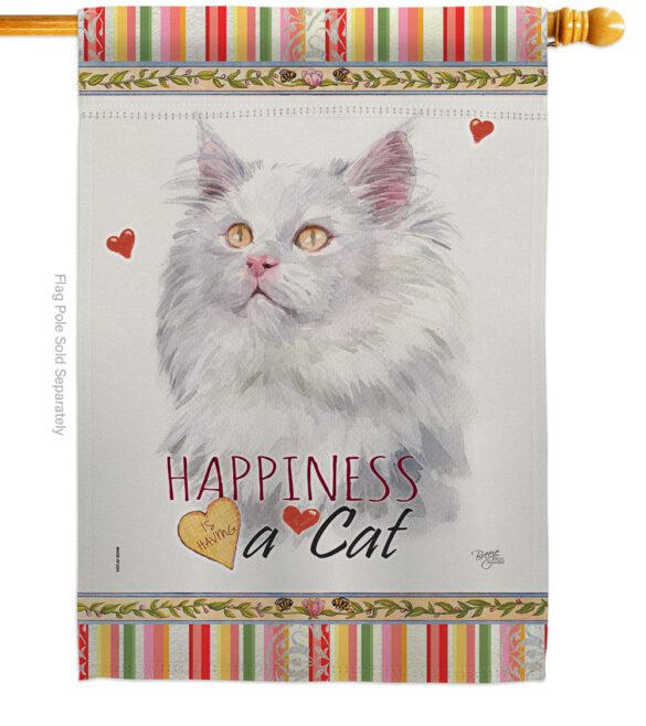 German Long Hair Happiness - Pets Nature Vertical Impressions Decorative Flags HG110173 Made In USA - Image 2