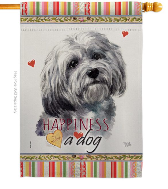 Havanese Happiness - Pets Nature Vertical Impressions Decorative Flags HG110185 Made In USA - Image 2