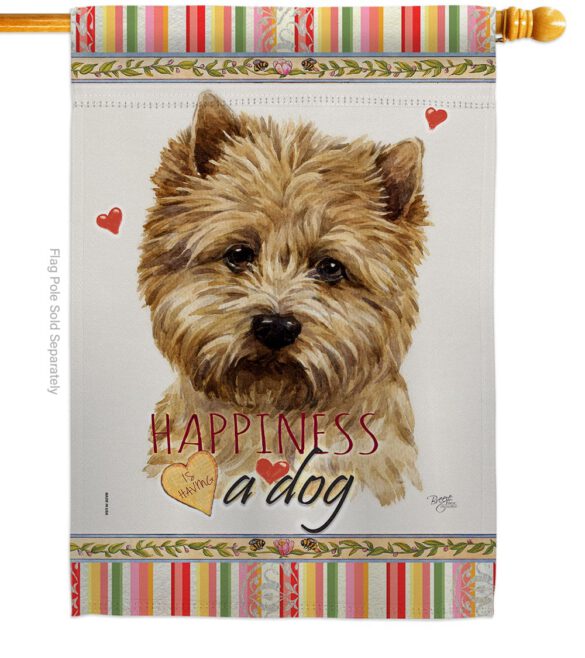 Cairn Terrier Happiness - Pets Nature Vertical Impressions Decorative Flags HG110189 Made In USA - Image 2