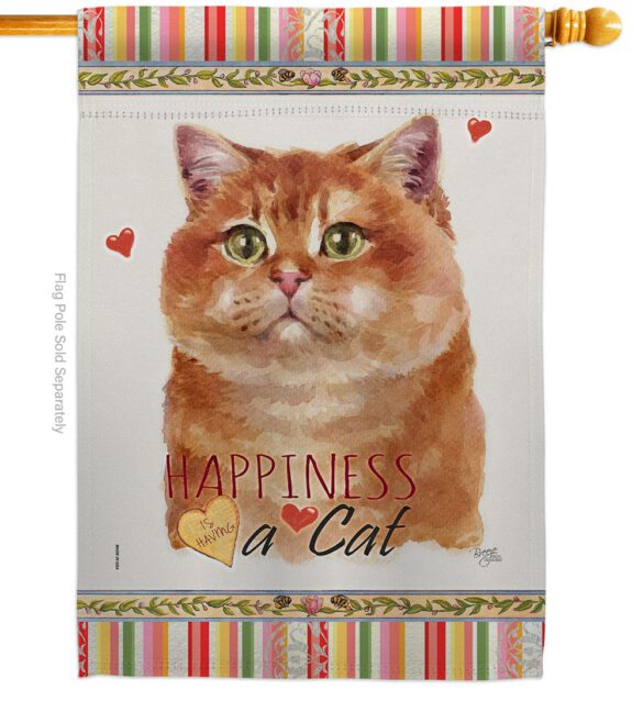 Gold Scottish Happiness - Pets Nature Vertical Impressions Decorative Flags HG110191 Made In USA - Image 2