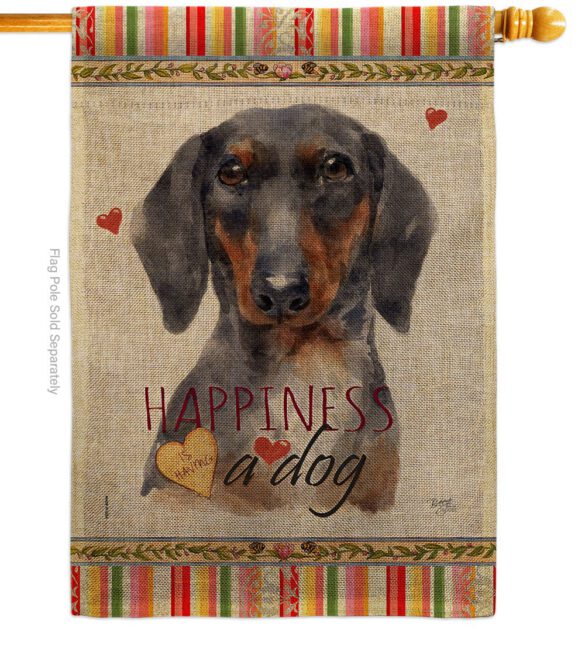 Black & Tan Dachshund Happiness - Pets Nature Vertical Impressions Decorative Flags HG110252 Made In USA - Image 12