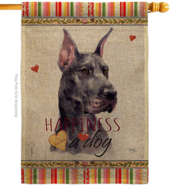 Cropping Black Great Dane Happiness - Pets Nature Vertical Impressions Decorative Flags HG110257 Made In USA - Image 12