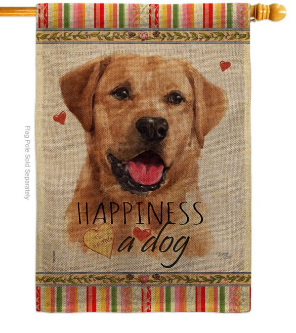 Golden Labrador Retriever Happiness - Pets Nature Vertical Impressions Decorative Flags HG110261 Made In USA - Image 12