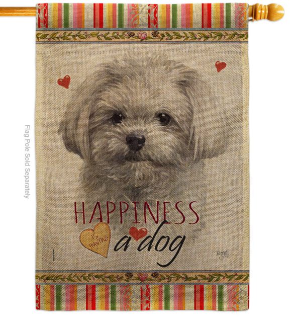 Cute Maltese Happiness - Pets Nature Vertical Impressions Decorative Flags HG110262 Made In USA - Image 12