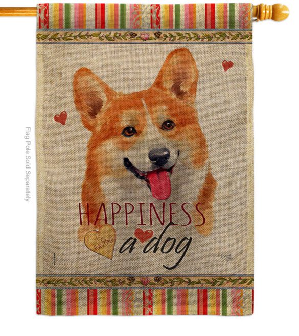 Fawn Corgi Happiness - Pets Nature Vertical Impressions Decorative Flags HG110263 Made In USA - Image 12