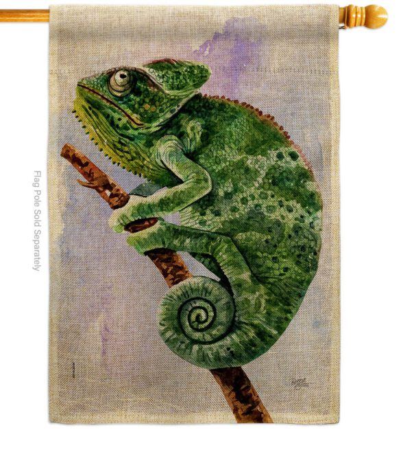 Chameleon - Pets Nature Vertical Impressions Decorative Flags HG110274 Made In USA - Image 12