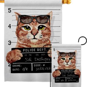 Bad Kitty - Pets Nature Vertical Impressions Decorative Flags HG137530 Made In USA