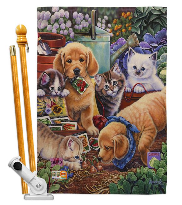 Helpful Garden Paws - Pets Nature Vertical Impressions Decorative Flags HG110045 Made In USA - Image 5