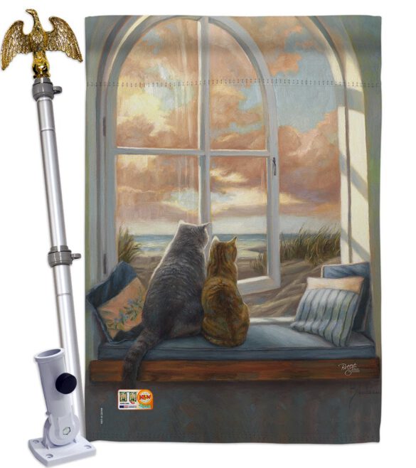 Enjoying the View - Pets Nature Vertical Impressions Decorative Flags HG110057 Made In USA - Image 13