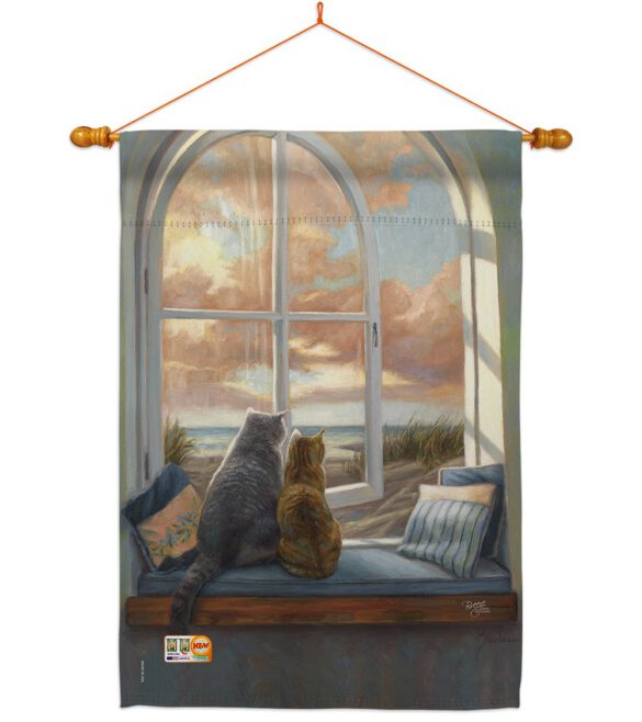 Enjoying the View - Pets Nature Vertical Impressions Decorative Flags HG110057 Made In USA - Image 14