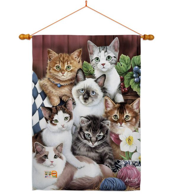 Cuddly Kittens - Pets Nature Vertical Impressions Decorative Flags HG110069 Made In USA - Image 14