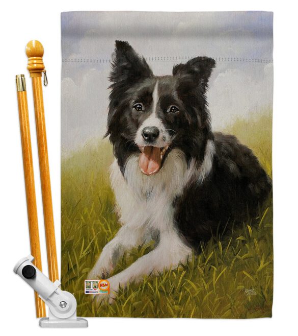 Border Collie - Pets Nature Vertical Impressions Decorative Flags HG110077 Made In USA - Image 5