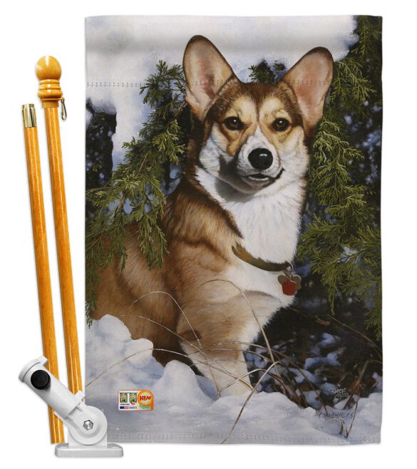 Corgi - Pets Nature Vertical Impressions Decorative Flags HG110088 Made In USA - Image 5