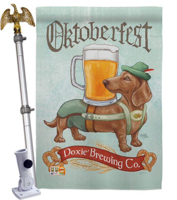 Doxie Brewing Co. - Pets Nature Vertical Impressions Decorative Flags HG110099 Made In USA - Image 13