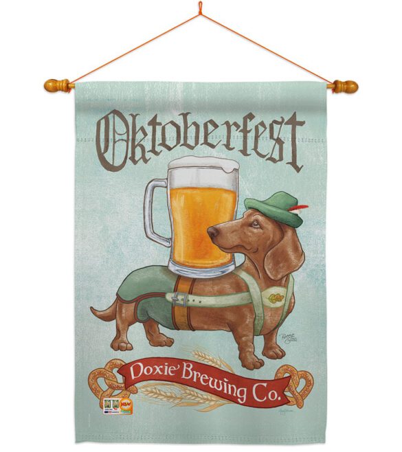 Doxie Brewing Co. - Pets Nature Vertical Impressions Decorative Flags HG110099 Made In USA - Image 14