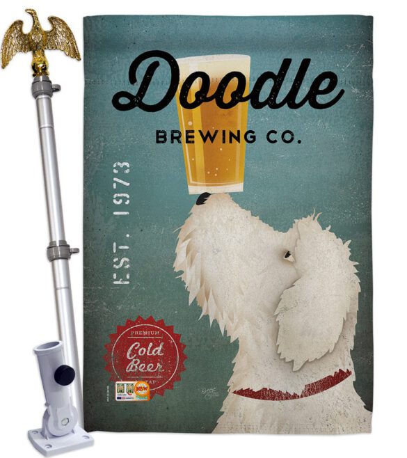 Doodle Brewing - Pets Nature Vertical Impressions Decorative Flags HG110112 Made In USA - Image 13