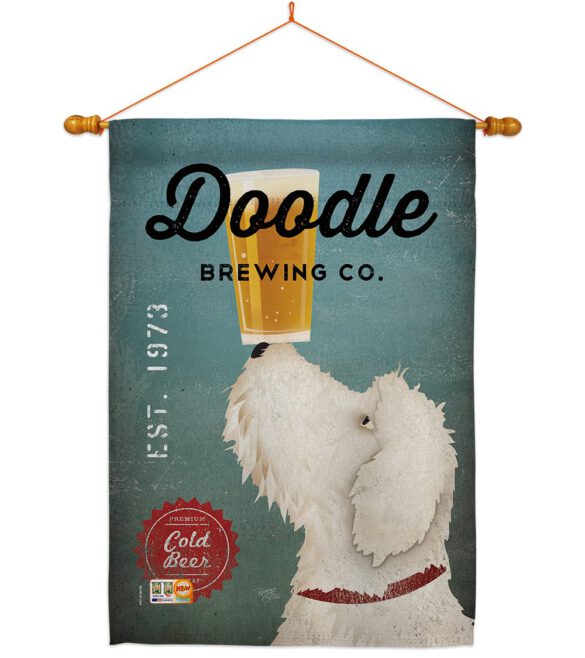 Doodle Brewing - Pets Nature Vertical Impressions Decorative Flags HG110112 Made In USA - Image 14