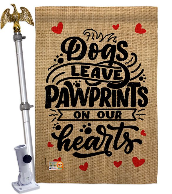 Dogs Leave Pawprints - Pets Nature Vertical Impressions Decorative Flags HG110130 Made In USA - Image 9
