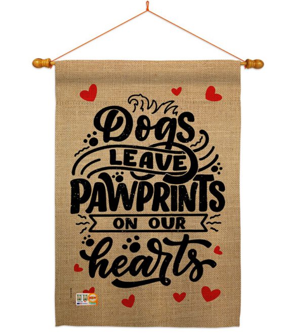 Dogs Leave Pawprints - Pets Nature Vertical Impressions Decorative Flags HG110130 Made In USA - Image 10