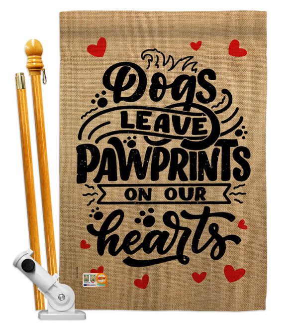 Dogs Leave Pawprints - Pets Nature Vertical Impressions Decorative Flags HG110130 Made In USA - Image 5