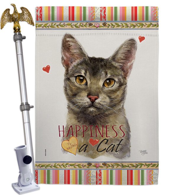 Abyssiniar Happiness - Pets Nature Vertical Impressions Decorative Flags HG110140 Made In USA - Image 10