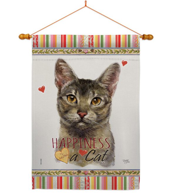 Abyssiniar Happiness - Pets Nature Vertical Impressions Decorative Flags HG110140 Made In USA - Image 11