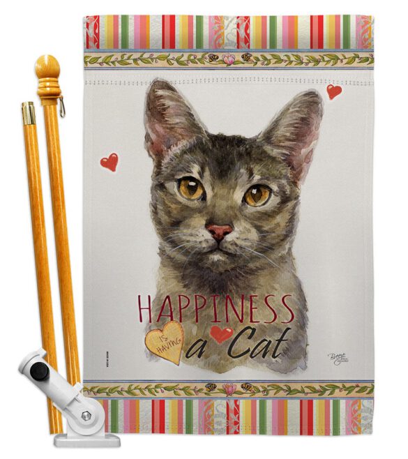 Abyssiniar Happiness - Pets Nature Vertical Impressions Decorative Flags HG110140 Made In USA - Image 6