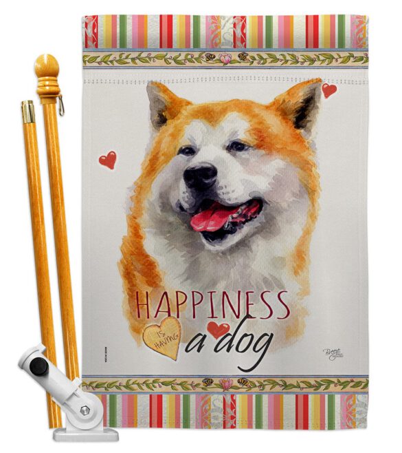 Akita Happiness - Pets Nature Vertical Impressions Decorative Flags HG110141 Made In USA - Image 6